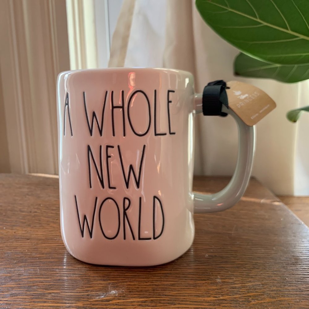 Rae Dunn Disney Coffee Mug, Aladdin Coffee Mug, Princess Jasmine Coffee Mug